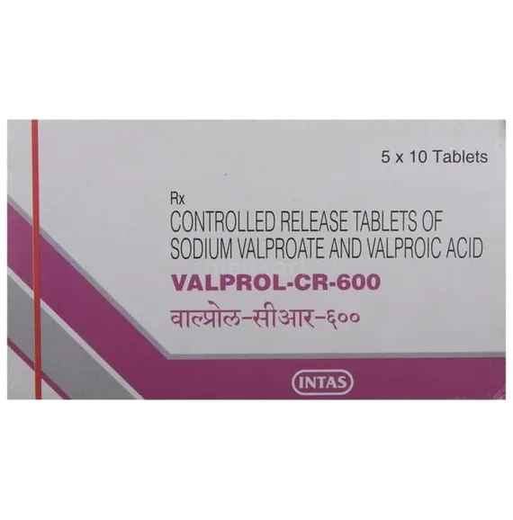 valprol cr 600mg tablet 10's